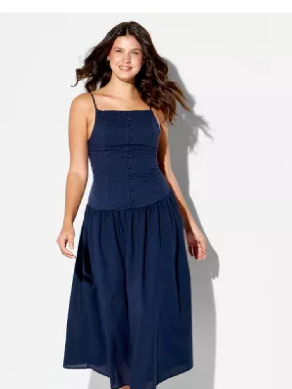 NWT Wild Fable Navy Blue Midi A-Line Dress
